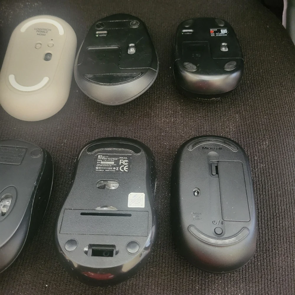 8pc Wireless Mouse without USB Nano Receivers4x Logitech1x HP1x Rii1x Enter
